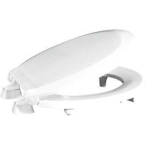 Centoco 2 inch Raised Toilet Seat for Seniors, Round, Closed Front with Cover, Plastic, Made in the USA, HL440STS-001, White
