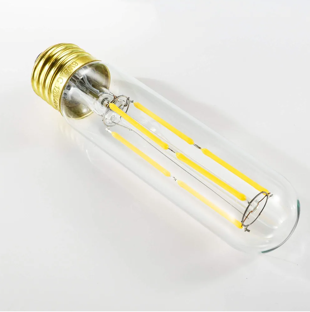 E26 Led Bulb 60 Watt Dimmable Edison Led Tube Bulbs 600L Soft White Incandescent Tubular Light Bulb 6W Equivalent Clear Glass E26 Base Lamp Bulb for Display Cabinet Showcase Piano,2 Pack