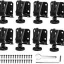 8 Pack Heavy Duty Leveling Feet, Adjustable Furniture Leg Leveler with Screws, Lock Nuts and Wrench for Furniture, Table, Cabinets, Shelves, Workbench