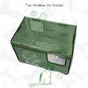 Indestructible Cat House Outdoor with Two-Sided Escape Door, Insulated and 100% Waterproof, Outside Weatherproof Feral Cat Shelter for Winter, Oxford Cloth Upgraded (Green, L)