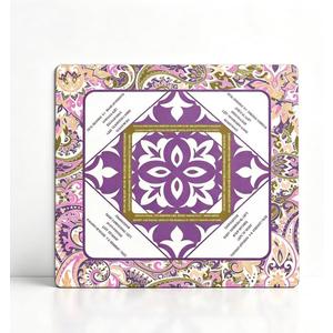 Mhajong Mat for Table 31.5x31.5 Inch, No-Crease, Anti-Slip, Noise-Reducing American Mahjong Mat, Neoprene Mahjong Table Mat for Poker, Card, Board (Purple), 33x33x0.08 inches
