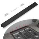30" W10113901A Slide-in Range Rear Filler Kit, Stove Gap Filler Universal Triangular, Cooktop Trim Kit Between Stove and Backsplash for Whirlpool & Most Brand, 3 Different Widths Aluminum Trim Kit