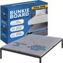 Greaton, Premium 38mm Split Wood Bunkie Board for Full Size Bed - 4-Piece Under Mattress Support Board, Fully Assembled, Fabric Ventilation Cover - Replaces Wooden Slats or Box Spring for Bed Frames