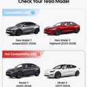 Wigoo Tesla New Model Y Juniper & Model 3 Highland Nappa Leather Center Console Armrest Cover [Anti-Scratch, Cushioned, No Logo ] Lid Cover Model 3 (2024~2026)/New Model Y Juniper Accessories, Black