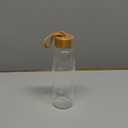 Glass Bottles with Lids and Time Marker, Glass Water Bottles with Carrying Strap, 17oz Glass Bottles for Juicing for Office, Gym