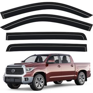 Outside-Mount Window Visors Rain Guards for Toyota Tundra 2007-2021, 4pcs