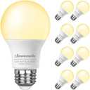 DEWENWILS 8-Pack A19 LED Light Bulb, 760LM, 3000K Soft Warm Light Bulb, Energy Saving 9W(60W Equivalent) LED Bulb, E26 Medium Screw Base, Non Dimmable, UL Listed