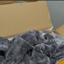 WOOMER Heated Blanket Full Size Electric Blanket 77"x 84", Soft Faux Fur Fast Heating Blanket, 10 Heating Levels & 0.5-12H Auto Off, Over-Heat Protection, ETL Certification (Marble Grey)