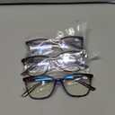 BLUEMOKY Blue Light Reading Glasses for Women 3 Pack Fashion Cat Eye Computer Glasses Bluelight Blocking Reader (Red/Blue/Black)