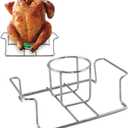Beer Can Chicken Holder for Grill and Smoker, Premium Grade Stainless Steel Beer Chicken Stand with Handle