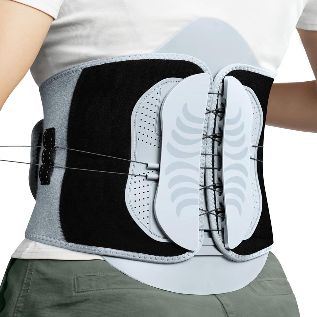 SAKIMA Back Brace for Lower Back - Back Support Brace for Lower Back Pain Relief with Pulley System, Lumbar Support Belt for Men & Women with Side Lumbar Pad for Herniated Disc, Sciatica (30-40 inch)