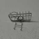 Soap Dish for Shower Suction Cup Powerful Vacuum System Rustproof 304 Stainless Steel Basket Sponges Holder with Razor Hooks for Bathroom or Kitchen Soap Holder (Silver)