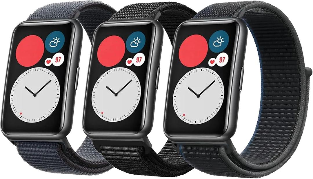 Sport Loop Band Compatible with Apple Watch Band 49mm 46mm 45mm 44mm 42mm 41mm 40mm 38mm Men Women, Braided Stretchy Nylon Loop Bands for iWatch Ultra 3 2 1 Series 11 10 9 8 7 SE 6 5 4 3 2 1 (3-ink + Black+Charcoal)