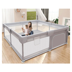 Baby Playpen 50x50 Inch, Play Pens for Babies and Toddlers Baby Fence Play Yards for Indoor & Outdoor with Breathable Mesh Anti-Fall Playpen