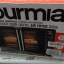 Gourmia French Door Air Fryer  25 Qt Large Capacity Convection Oven, Fryforce 360, Digital Display with 17 Cooking Presets, Bake, Toast, Roast, Dehydrate, Fits 12 Pizza (Black)