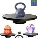 JAYEGT Motorized Rotating Display Stand, 10inch /11Lbs Load ,Mirror Cover 360 Degree Electric Rotating Turntable ,Cup Display Turner Stand,Photography Products, Jewelry ,Tumbler -Black