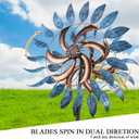 Wind Spinner Large Wind Mill Metal Outdoor Indoor Large Two-Way Wind Sculptures for Garden Patio Yard Decor