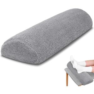 Sintuff Recliner Leg Rest Cushion Sofa Footrest Pillow with Cover Half Moon Bolster Pillow Under Knee Pillow for Sleeping On Back Alleviating Pain, 19.7 x 8 x 3.5 Inch (Dark Gray)