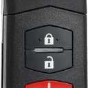 Key Fob Remote Replacement Compatible with 2006-2015 Mazda 5/2011-2015 Mazda 2 3/2007-2013 CX7 CX9 Keyless Entry Remote Car KeyBGBX1T478SKE125-01