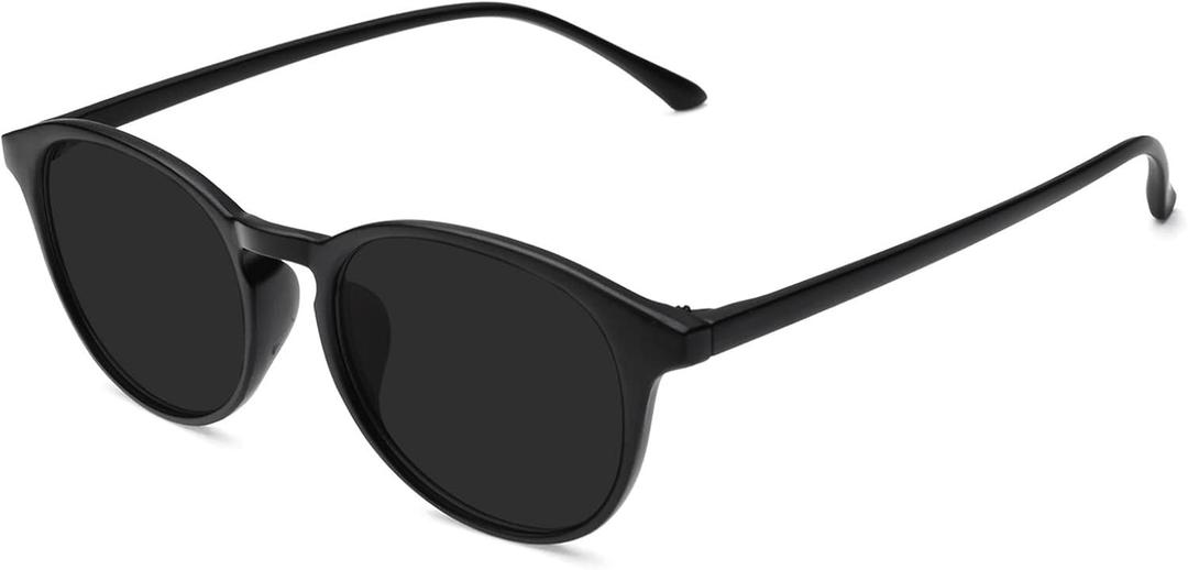 Fuisetaea Nearsighted Polarized Glasses Distance Sunglasses Outdoor Shortsighted Glasses Men Women Driving Myopia Glasses,  Black/Polarized, -2.5 Diopters