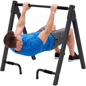 Zonon Free Standing Pull up Bar Foldable 36x32" Portable Station Home Gym | 300lbs Heavy Duty Steel Frame Capacity, Space Saving, Non Slip Handles for Upper Body Strength Training Workout Equipment