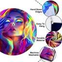 BVBOX Wall Tapestry Cool Girl Tapestry Blacklight,UV Reactive Black Light Upright Posters Wall Hanging for Bedroom Dorm Living Room Backdrop Decor (style2, 79" x 59")