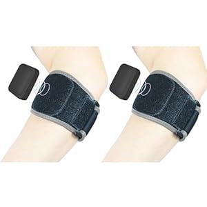 MOONSMILE Tennis Elbow Braces (1 Pair) for Tendonitis and Tennis Elbow, Golfers Elbow Forearm Brace Straps for Men and Women, Neoprene Wraps Tennis Elbow Support Band Relief, Elbow Arm Pads