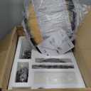 52"Tropical Ceiling Fans with Lights, Indoor Palm Leaf Ceiling Fan with Light and Remote for Living Room Bedroom, ABS Blades, Dimmable LED Lights, 6 Speeds, Adjustable Height-Light Wood Grain