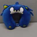 Superhero Travel Pillow for Kids & Adults with Sleep Eye Mask, Memory Foam U-Shaped Neck Pillow with Washable Cover, Soft Head Support Travel Accessories for Airplane Car Train Bus Recline, Royal Blue