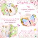 TaoBary 3 Pcs Wildflowers Happy Birthday Banners Decorations Watercolor Butterfly Floral Birthday Party Banner Letters for Spring Party Decorations Baby Shower Supplies
