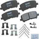 Bendix Priority1 CFC1281 Ceramic Rear Brake Pads for Acura MDX 2013-2007, ZDX 2013-2010, Honda Odyssey 2017-2011, Pilot 2015-2009