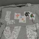 Mahjong Love Playing Chinese Game Mah Jongg Player Long Sleeve T-Shirt, Size L
