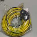 100FT Outdoor Extension Cord with Multiple Outlets, 12/3 Gauge Heavy Duty, 15A 1875W, 3 Prong with LED Light & Locking Plug, Weather Resistant, ETL Certified for Lawn Mower, Tools, Christmas Lights