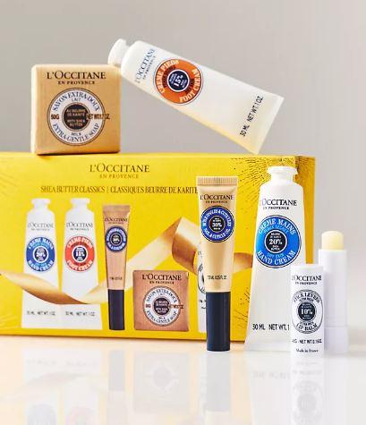 L’Occitane Nourishing Mani‑Pedi Gift Set, Shea Butter Skincare Trio, Self Care Daily Repair Essentials, Hand & Foot Cream and Cuticle Oil