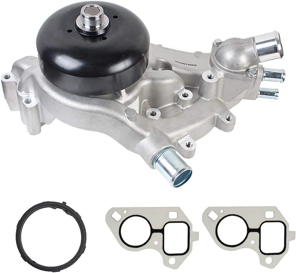 IRONTREE AW6009 Water Pump Kit with Metal Gasket & Thermostat for 07-20 Chevy Silverado 1500 Tahoe Avalanche Suburban, 07-17 GMC Sierra 1500 Yukon XL Savana, Cadillac Escalade, Hummer, 4.8L 5.3L 6.0L