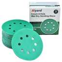 5-Inch 8-Hole Wet Dry Sanding Discs 800 Grit, Polyester Film Backed Heavy-Duty Hook and Loop Sandpaper for Random Orbital Sander, 50-Pack