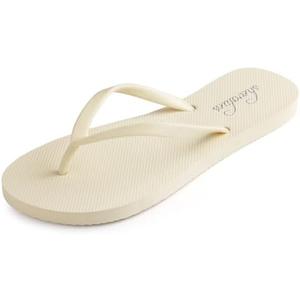 shevalues Slim Flip Flops for Women Beach Rubber Shower Shoes Basic Thong Sandals, EU 39