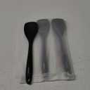 Upgrade Silicone Spatula Spoon Set,VOVOLY Heat Resistant Rubber Spoonula, Seamless Non-Stick Flexible Scrapers for Baking Mixing Tool,3 Pack, Black
