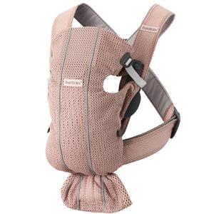 BabyBjrn Baby Carrier Mini, 3D Mesh, Dusty Pink | Newborn Carrier (7-25 lbs), Ergonomic, Easy-to-Use (1 Count (Pack of 1))