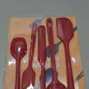ChefAide 5 Pieces Silicone Spatula Set, Food Grade Rubber Spatula, Upgrade Strong Handle with Ergonomic Grip, Heat Resistant Up to 600F for Nonstick Cookware, Cooking