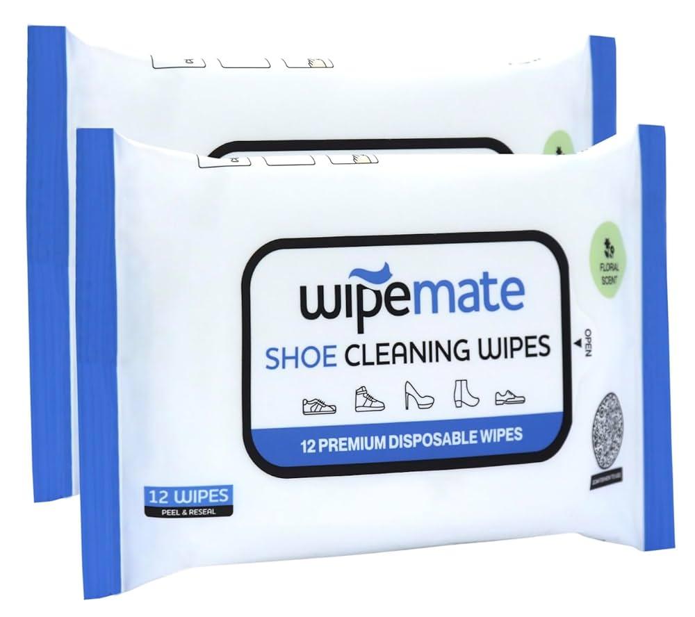 Shoe, Sneaker, Suede & Leather Cleaner Wipes Premium Wipes for Dirt, Stains, Scuffs & Care for All Footwear