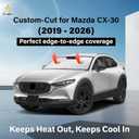 EcoNour Windshield Sun Shade Compatible for Mazda CX-30 20192026 | Custom Fit Crossover Front Window Sunshade | Foldable Heat & UV Reflective Sun Visor