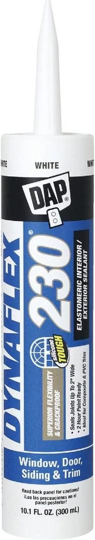 12 Pack Dap 18300 DYNAFLEX 230 Premium Indoor/Outdoor Sealant - White 10.1-oz Cartridge (18275)