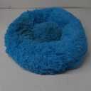 Hoewina Dog & Cat Bed, 20in Cat Beds for Indoor Cats, Calming Donut Bed for Puppy and Kitten, Washable Round Fluffy Pet Bed for Small Medium Dogs and Cats (Light Blue)