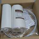 Set of 2 Pure White Linen Drum Lamp Shade 13" Top x 13" Bottom x 10" High (Spider) Contemporary Lamp Shades for Table Lamps & Bedside Lamps Replacement Lampshade - GO&SO - Assembly is Required