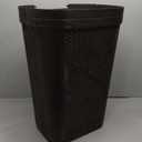 Mind Reader 60L Slim Laundry Hamper, Clothes Basket, Lid, Ventilated, Plastic, 17.25"L x 13.75"W x 23.5"H, Brown