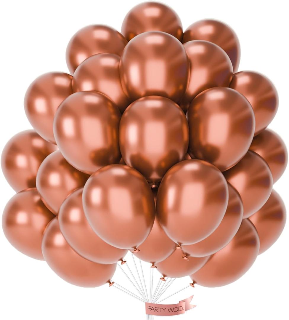 PartyWoo Balloons 50 pcs 12 Inch Balloons for Graduation Wedding Baby Shower Gender Reveal Anniversary Graduation Birthday Party Decorations Brown-G132