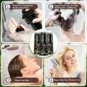 2 x Black Hair Dye Shampoo 3 in 1, Instant Natural Hair Color Shampoo for Women Men 100% Gray Hair Coverage Champu Para Canas Mujer, Lasting 3-4 Weeks & Easy to Use & All Hair Types, 500ml