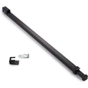 Ideal Security Sliding Door Security Bar for Patio Doors and Sliding Glass Doors, Black, Recyclable Cardboard Package, (25.75-47.5 Inches)