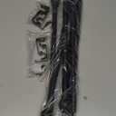 2 Pack Black Curtain Rods for windows 32 to 48 inch, 5/8 inch Splicing Heavy Duty Metal Curtain Rod Set with Brackets